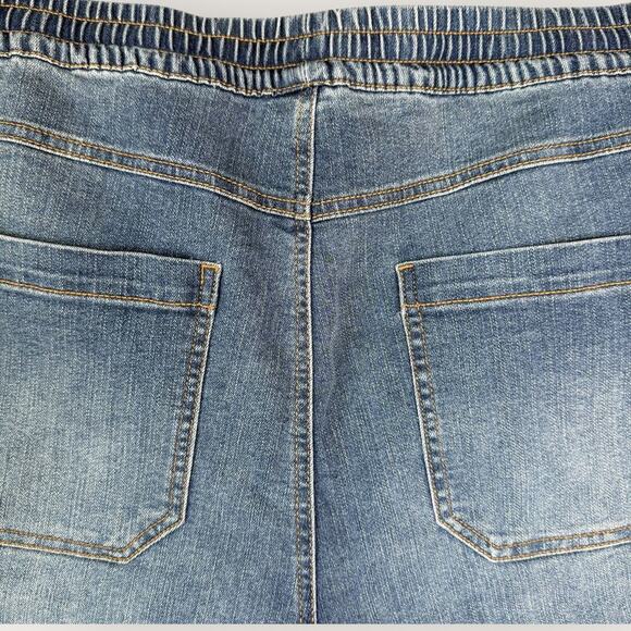 INC International Concepts Denim Embroidered Elastic Waist Blue Jean Shorts XXL - Picture 8 of 13